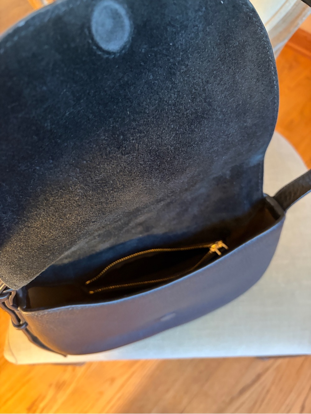 Madewell NWOT DAKOTA LEATHER Saddle Bag Black - Picture 7 of 9